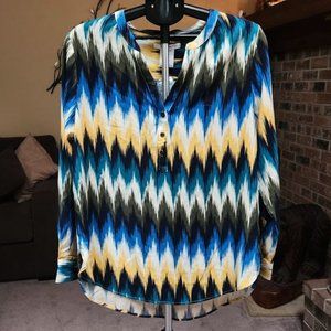 NWOT K Jordan paint splatter style multi color top sz medium